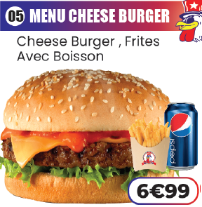 MENU CHEESE BURGER