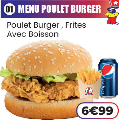 MENU POULET BURGER