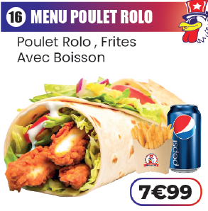 MENU POULET ROLO